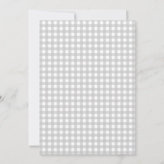 Gingerbrood Gray Gingham Cookie Exchange Swap Kaart (Achterkant)