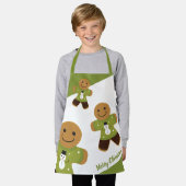 Gingerbrood Green Sweater Holiday Kerstmis Apron Schort (Gedragen)