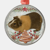 Gingerbrood Guinee Pig Metalen Ornament (Voorkant)