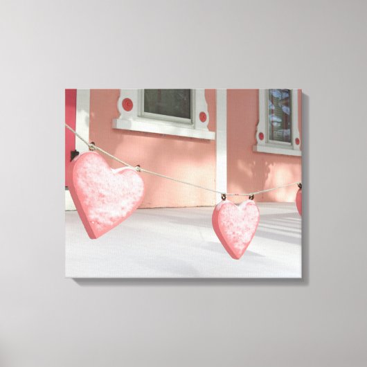 Gingerbrood Harten in sneeuw - Martha's wijntuin Canvas Afdruk (Voorkant)