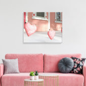 Gingerbrood Harten in sneeuw - Martha's wijntuin Canvas Afdruk (Insitu (Woonkamer))