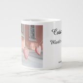 Gingerbrood Harten in sneeuw - Martha's wijntuin Grote Koffiekop (Voorkant)