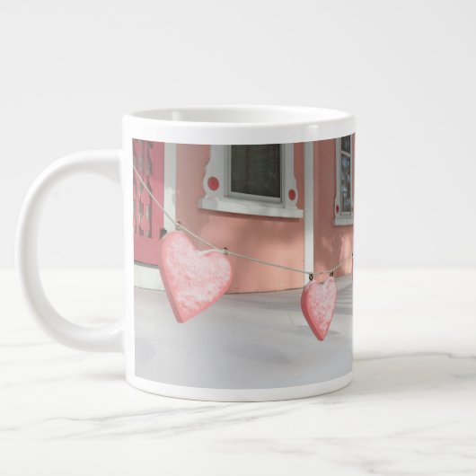 Gingerbrood Harten in sneeuw - Martha's wijntuin Grote Koffiekop (Links)