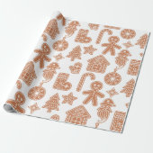 Gingerbrood Holiday Cadeaupapier (Uitgerold)