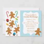 Gingerbrood Holiday Cookie Exchange Kaart (Voorkant)