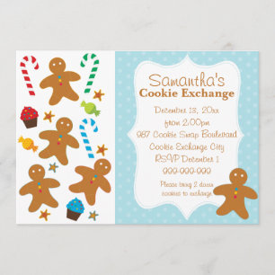 Gingerbrood Holiday Cookie Exchange Kaart