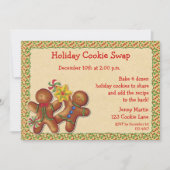 Gingerbrood Holiday Cookie Swap Uitnodiging (Voorkant)