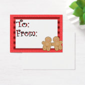 Gingerbrood Holiday Gift Label Visitekaartje (Bureau)