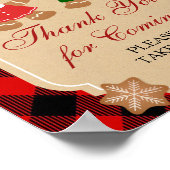 Gingerbrood Holiday Hartelijk dank voor uw komst Poster (Hoek)