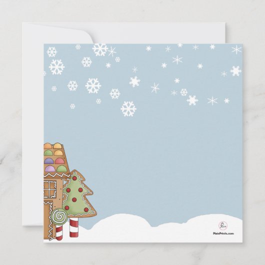 Gingerbrood Holiday Open House Uitnodiging (Achterkant)