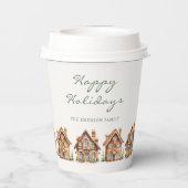 Gingerbrood Holiday Papieren Bekers (Achterkant)