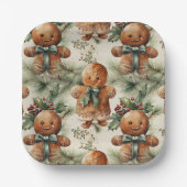 Gingerbrood Holiday Papieren Bordje (Voorkant)