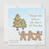 Gingerbrood Holiday Party Uitnodiging (Achterkant)
