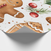 Gingerbrood Holiday Patroon Cadeaupapier (Hoek)