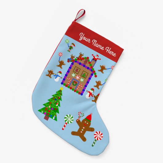 Gingerbrood House #2 Kerststop Kleine Kerstsok (Voorkant (Hangend))