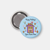 Gingerbrood House #2 Round Magnet (Voorkant / Achterkant)