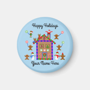 Gingerbrood House #2 Round Magnet
