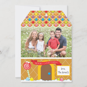 Gingerbrood House 4 Label met kerstkaart