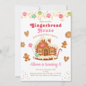 Gingerbrood House Birthday Party Invitation Kaart (Voorkant)