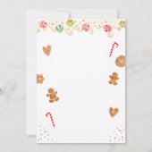 Gingerbrood House Birthday Party Invitation Kaart (Achterkant)