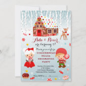 Gingerbrood House Birthday Party Invitation Kaart (Voorkant)