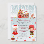 Gingerbrood House Birthday Party Invitation Kaart (Voorkant)