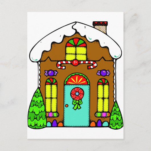 Gingerbrood House Briefkaart (Voorkant)