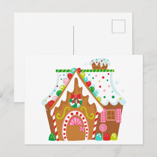 Gingerbrood House Briefkaart (Voorkant / Achterkant)