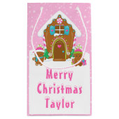 Gingerbrood House Bright Pink Merry Kerstry Klein Cadeauzakje (Achterkant)