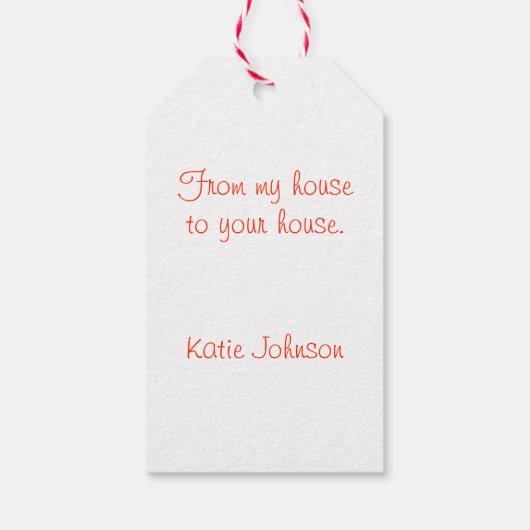 Gingerbrood House Cadeaulabel (Achterkant)