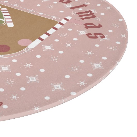 Gingerbrood House Camper Familienaam Snijplank (Hoek)