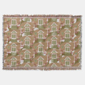 Gingerbrood House Camper Pink Deken (Voorkant)