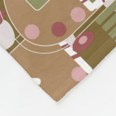 Gingerbrood House Camper Pink Fleece Deken (Hoek)