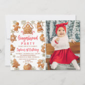Gingerbrood House Cookie Decorting Birthday Foto Kaart (Voorkant)
