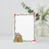 Gingerbrood House Corner Briefkaart (Staand voorkant)