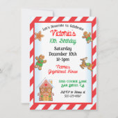 Gingerbrood House Decorating Party Uitnodigingen (Achterkant)