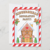 Gingerbrood House Decorating Party Uitnodigingen (Voorkant)