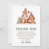 Gingerbrood House Decorting Birthday Party Bedankkaart (Voorkant)