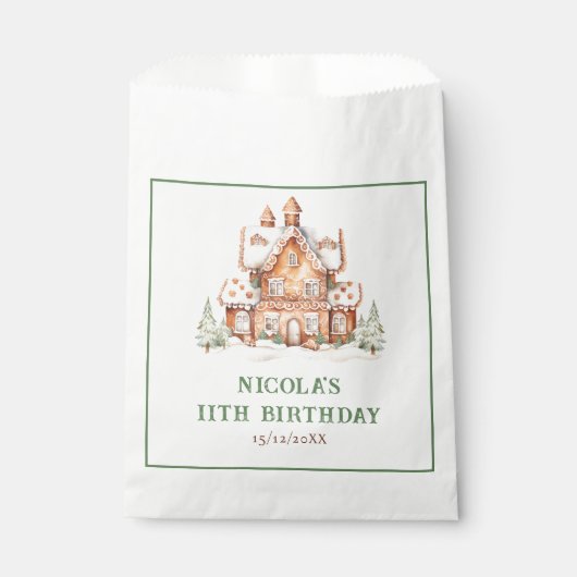 Gingerbrood House Decorting Birthday Party Bedankzakje (Voorkant)