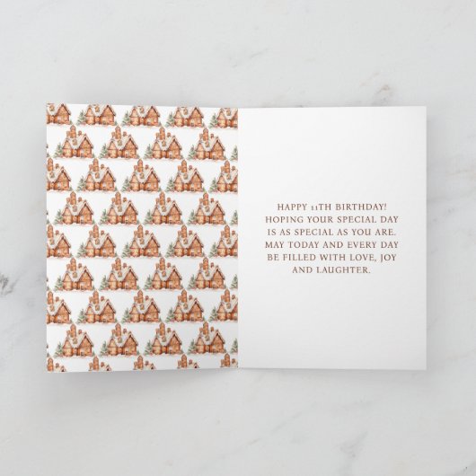 Gingerbrood House Decorting Birthday Party Feestdagen Kaart (Binnen)