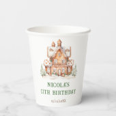Gingerbrood House Decorting Birthday Party Papieren Bekers (Achterkant)