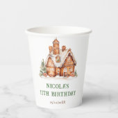 Gingerbrood House Decorting Birthday Party Papieren Bekers (Voorkant)