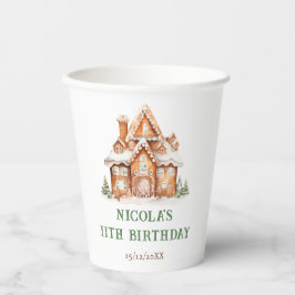 Gingerbrood House Decorting Birthday Party Papieren Bekers