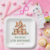 Gingerbrood House Decorting Birthday Party Papieren Bordje (Feest)