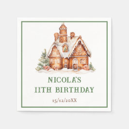 Gingerbrood House Decorting Birthday Party Servet