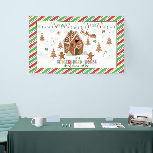 Gingerbrood House Decorting Party Banner (Beurs)