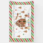 Gingerbrood House Decorting Party Banner (Verticaal)