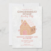 Gingerbrood House Decorting Party Kaart (Voorkant)