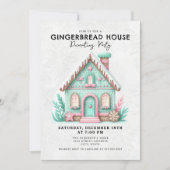 Gingerbrood House Decorting Party Kaart (Voorkant)