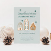 Gingerbrood House Decorting Party Kaart